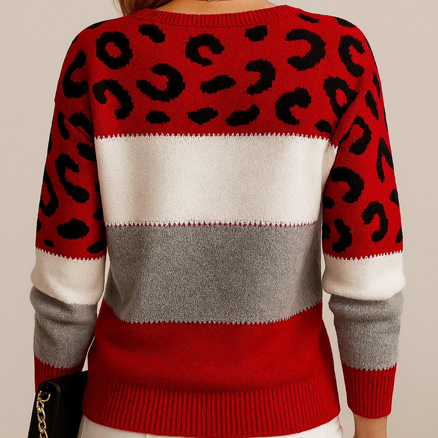 Leopardenmuster Freizeitpullover für Männer | Calyra -6