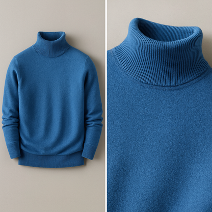 Klassischer Rollkragenpullover mit schlanker Silhouette für Herren | Valerio