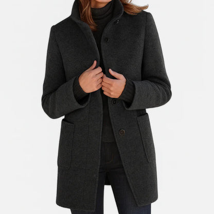 Elegante Hochwertige Jacke mit Stehkragen für Damen | Tessa -4