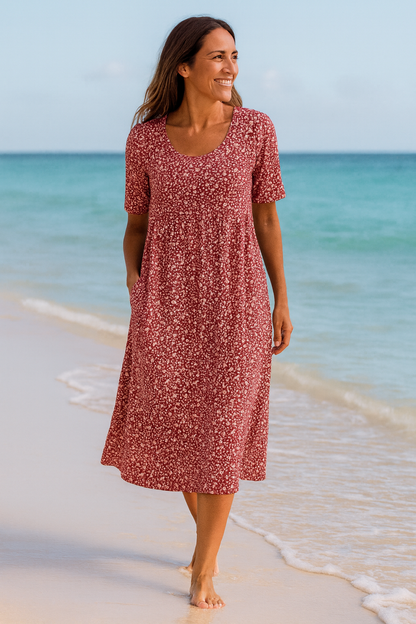 Floral midi dress for women | Maribelle
