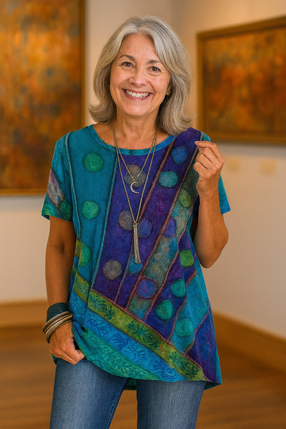 Artistic relaxed top for women | Calla