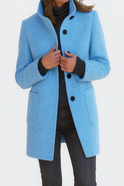 Stilvoller Edler Mantel mit eleganter Linienführung für Damen | Berta -10