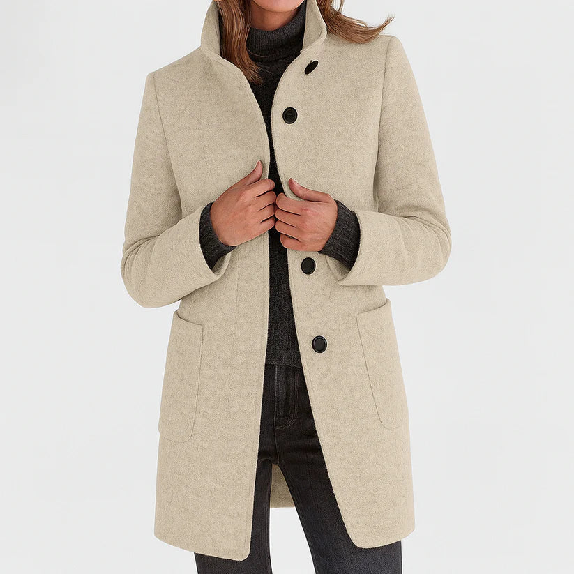 Elegante Hochwertige Jacke mit Stehkragen für Damen | Tessa -6