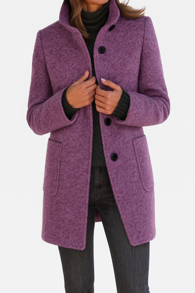 Elegante Hochwertige Jacke mit Stehkragen für Damen | Tessa -9