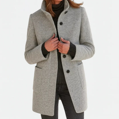 Elegante Hochwertige Jacke mit Stehkragen für Damen | Tessa -1