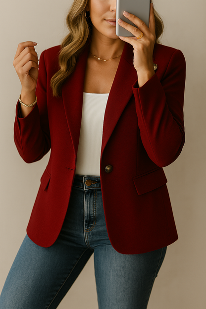 Taillierter Blazer mit Ein Knopf Verschluss für Damen | Clarisse