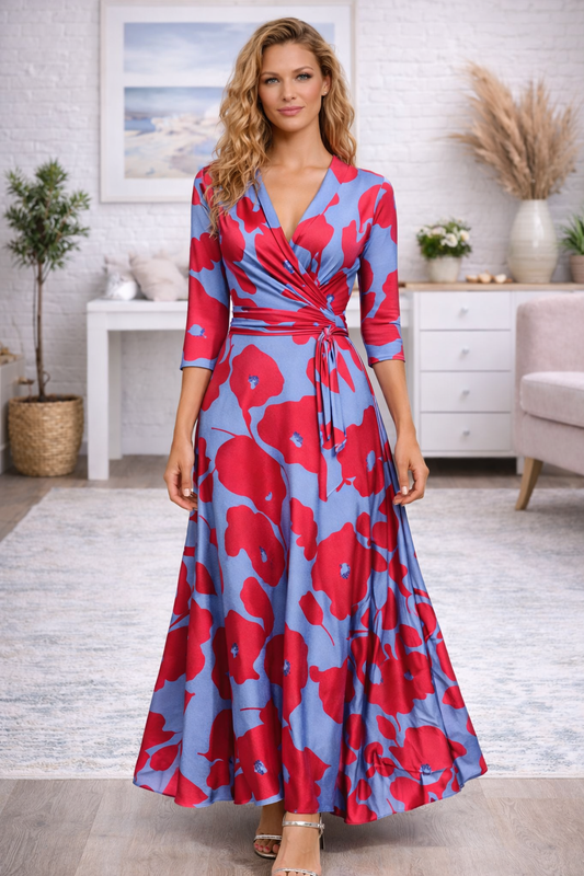 Floral Maxi Dress with Figure-Hugging Cut for Women | Jessamine