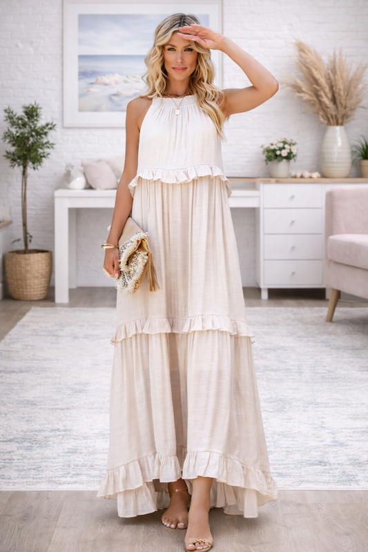 Ruffle Breeze Maxikleid für Damen | Mabel