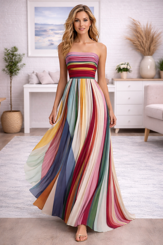 Damen trägerloses Maxikleid | Lilith