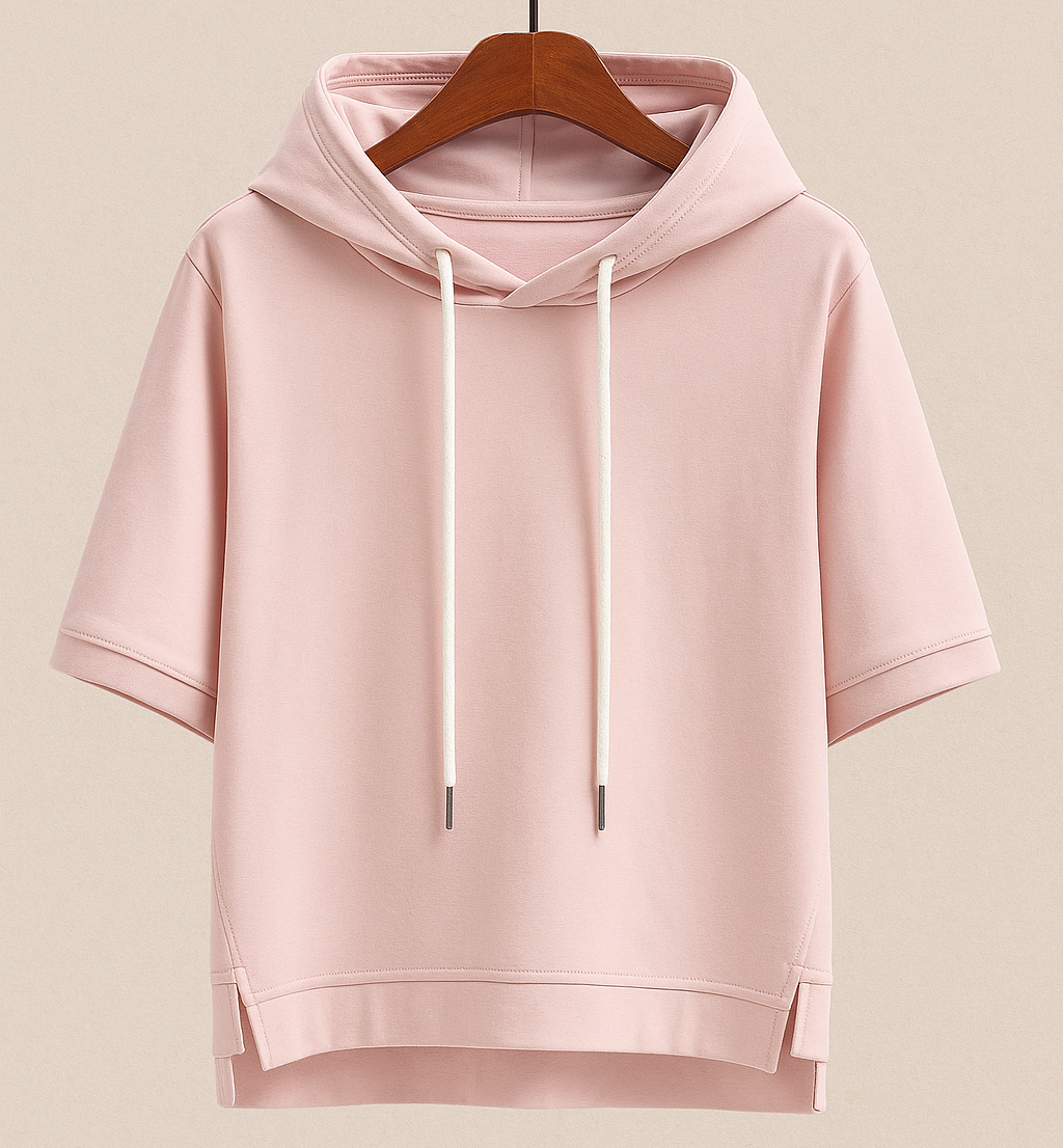 Kurzarm Hoodie mit modernem Schnitt für Damen | Elinora
