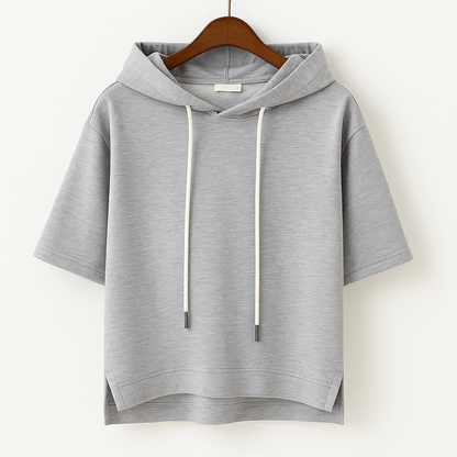 Kurzarm Hoodie mit modernem Schnitt für Damen | Elinora