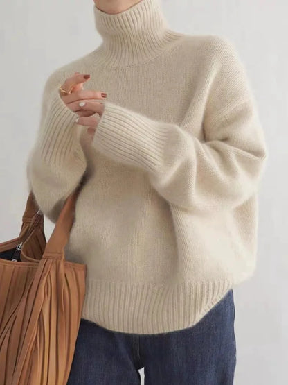 Moderner Premium Pullover mit Stehkragen für Damen | Isabella -1