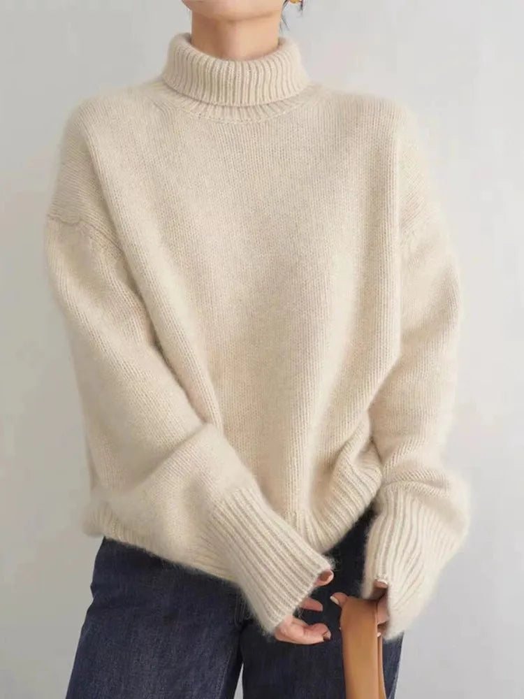 Moderner Premium Pullover mit Stehkragen für Damen | Isabella -2