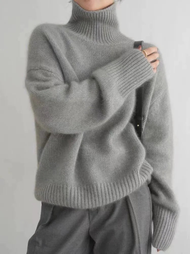 Moderner Premium Pullover mit Stehkragen für Damen | Isabella -3