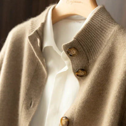 Elegante Strickjacke Knopfleiste für Frauen | Valentina -2