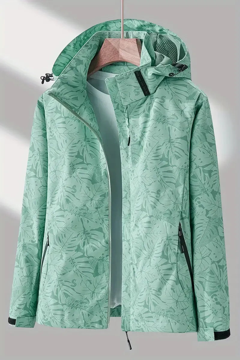 Klassische Raffinierte Windjacke mit Kapuze für Damen | Impermeable -4