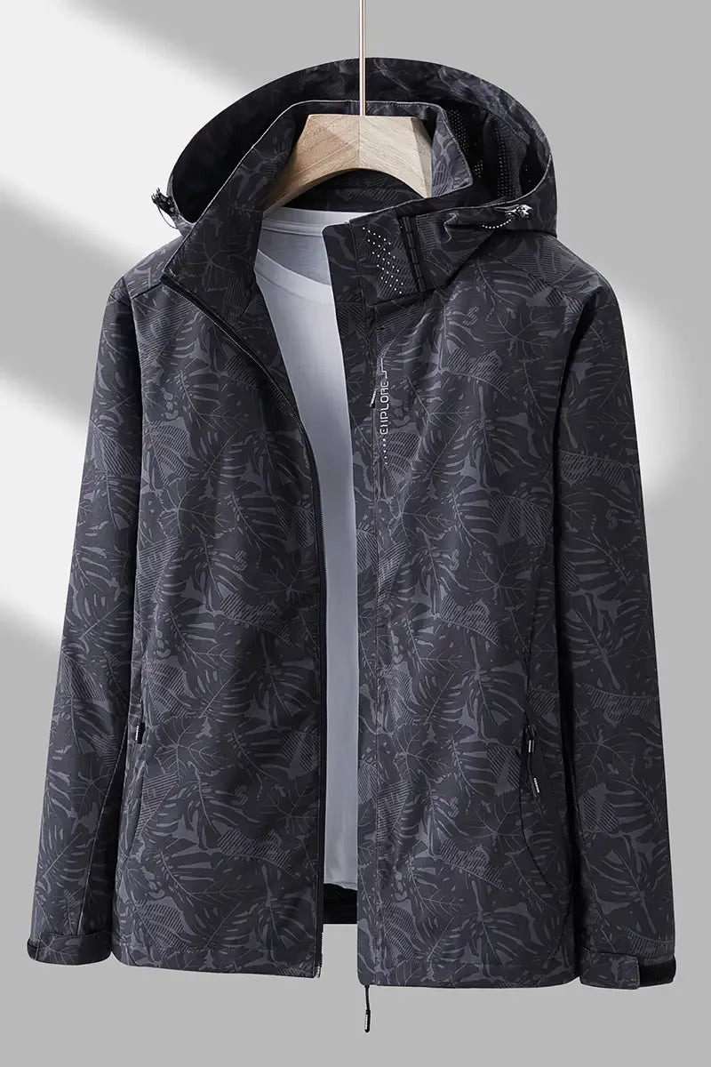 Klassische Raffinierte Windjacke mit Kapuze für Damen | Impermeable -5
