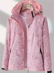 Klassische Raffinierte Windjacke mit Kapuze für Damen | Impermeable -2