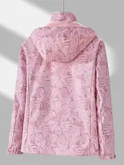 Klassische Raffinierte Windjacke mit Kapuze für Damen | Impermeable -3