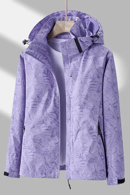 Klassische Raffinierte Windjacke mit Kapuze für Damen | Impermeable -1