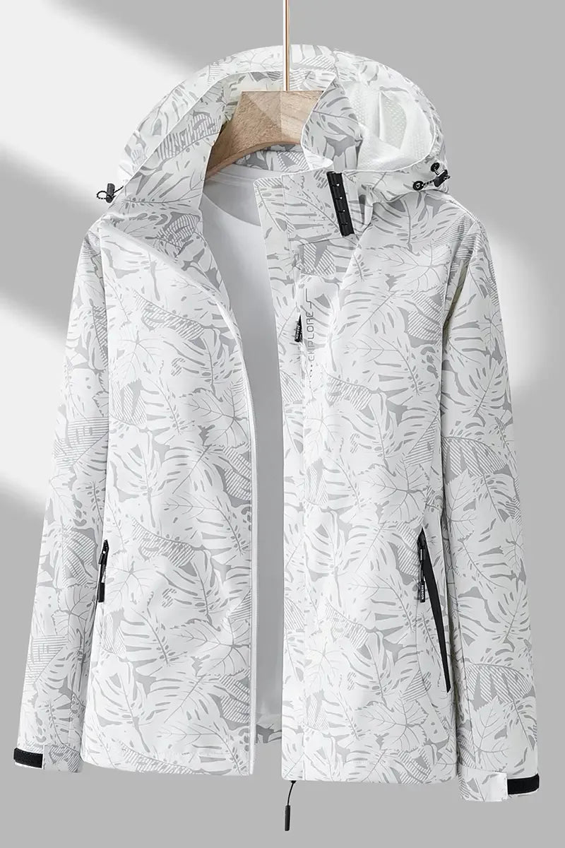 Klassische Raffinierte Windjacke mit Kapuze für Damen | Impermeable -7
