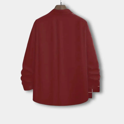 Bequeme Premium Bluse mit Knopfleiste für Herren | Jamey -2