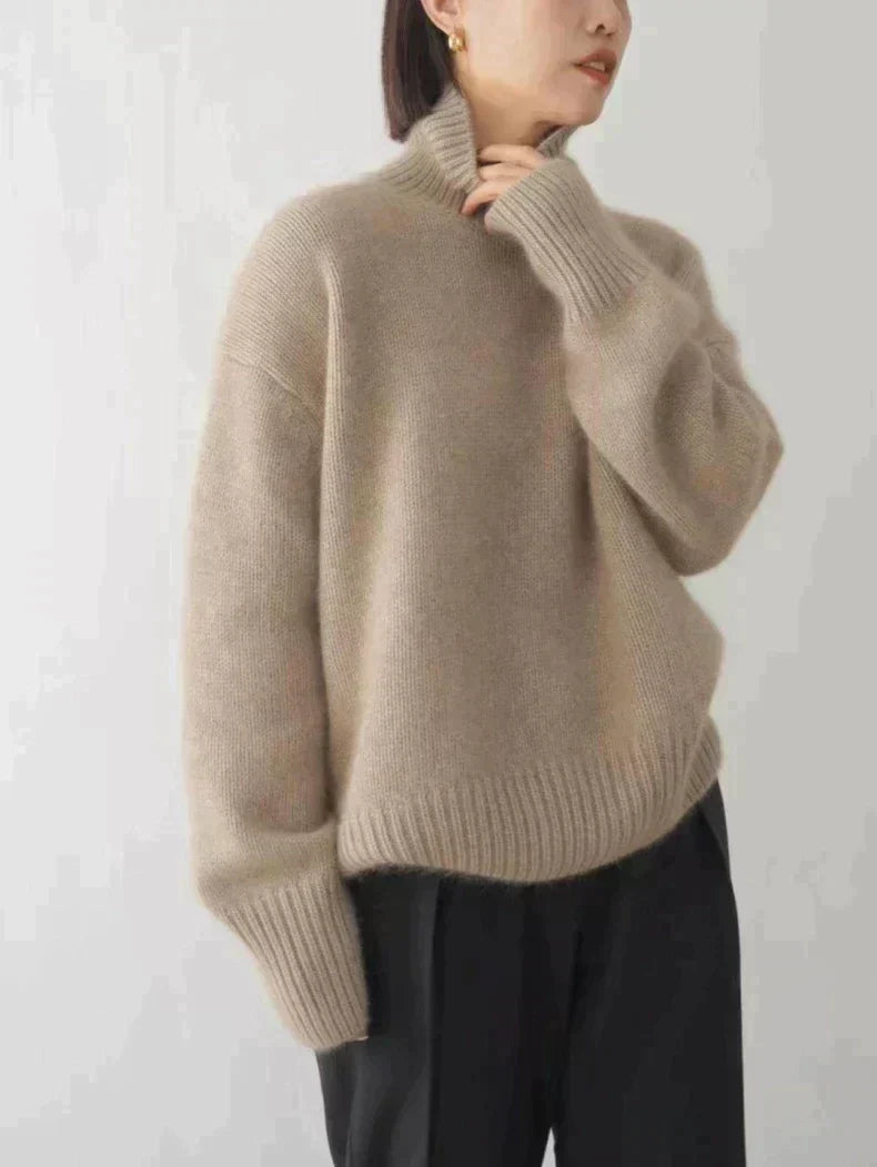 Moderner Premium Pullover mit Stehkragen für Damen | Isabella -5