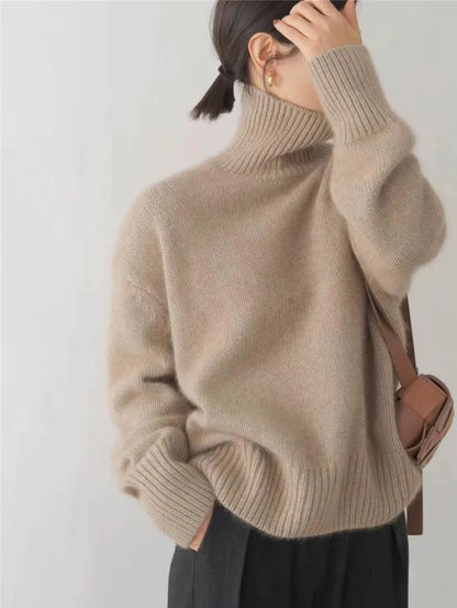 Eleganter Pullover mit hohem Kragen für Damen | Amelisse