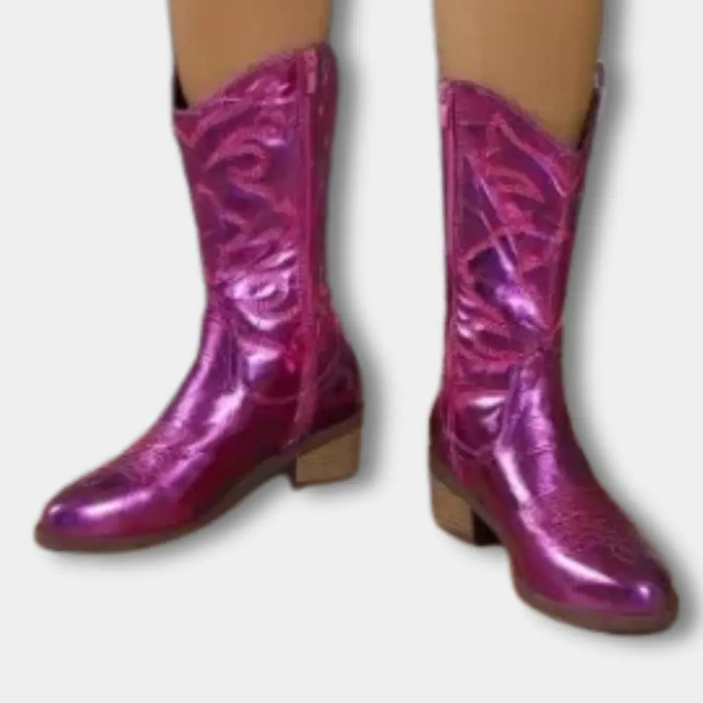 Moderne Premium Cowboystiefel mit Stickerei für Damen | Lynn -4