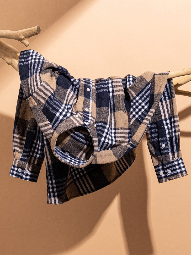 Bequemes Feines Hemd mit Karomuster für Herren | Casual -7