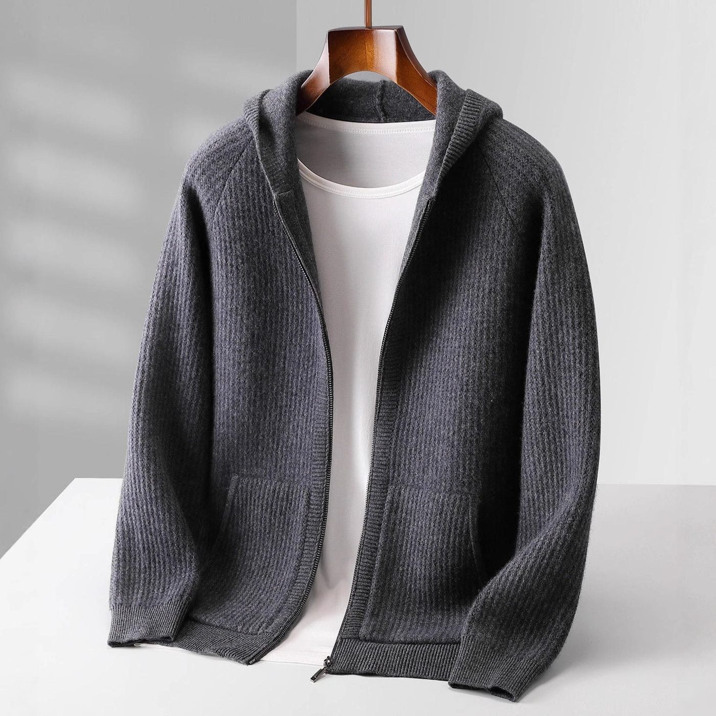 Men's zip-up hooded cardigan | Lorenzo