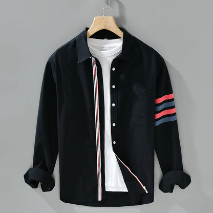 Modernes Hemd mit Streifendetails für Herren | Bravion