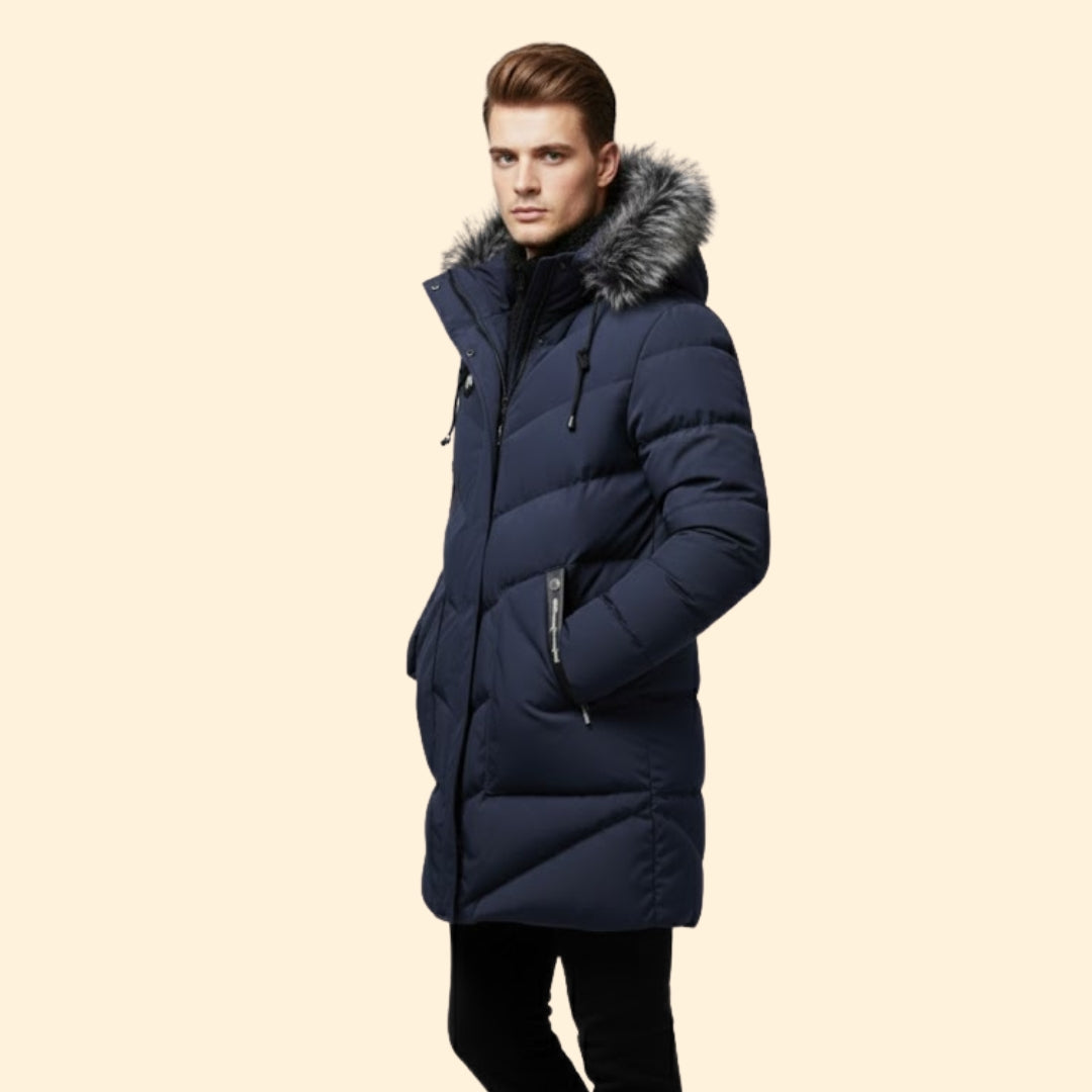 Men's Quilted Parka with Hood | Taviero