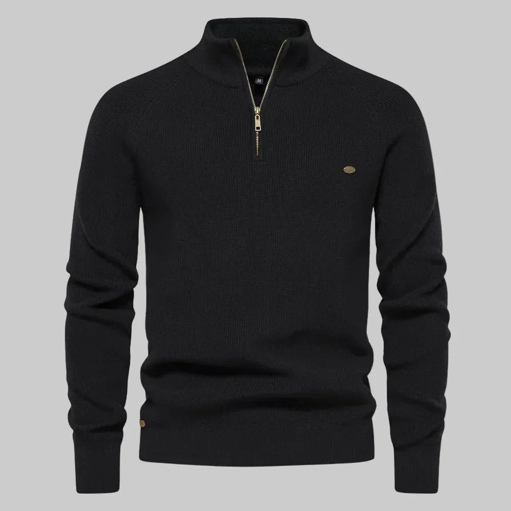 Halb-Zip Pullover mit Stehkragen für Herren | Kenvor