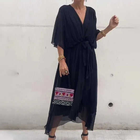 Elegantes Edles Sommerkleid mit Maxi-Länge für Damen | Randy -1
