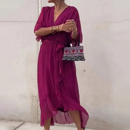 Elegantes Edles Sommerkleid mit Maxi-Länge für Damen | Randy -6