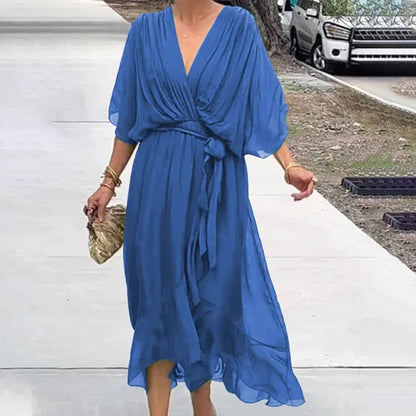 Elegantes Edles Sommerkleid mit Maxi-Länge für Damen | Randy -5