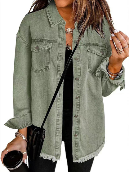Lässige Jeansjacke Silhouette für Männer | Elmara -4