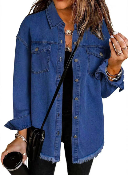 Lässige Jeansjacke Silhouette für Männer | Elmara -3