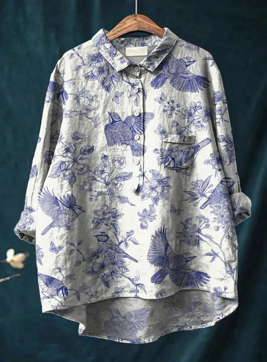 Französische Vintage Bluse für Männer | Liora -4