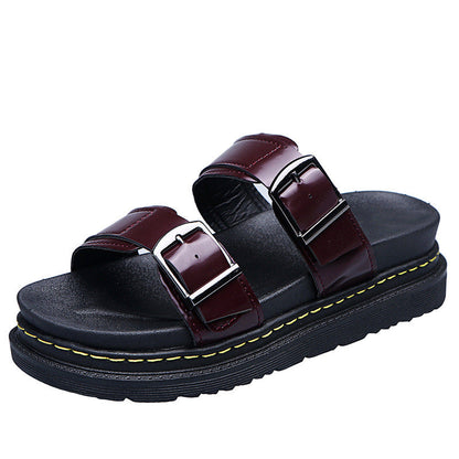 Sommerliche Plateau-Sandalen mit Schnalle für Damen | Eloria