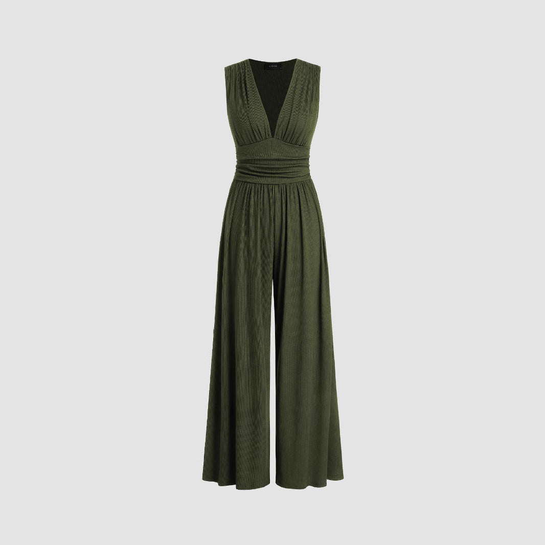 Eleganter Jumpsuit mit Raffung für Damen | Selvina