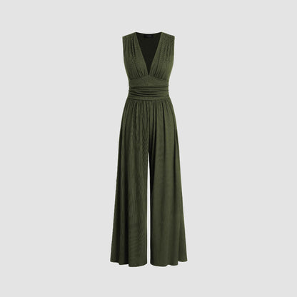 Eleganter Jumpsuit mit Raffung für Damen | Selvina