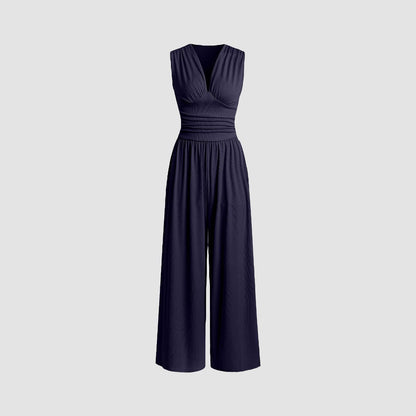 Eleganter Jumpsuit mit Raffung für Damen | Selvina