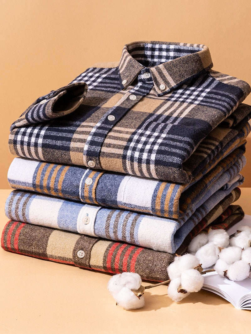 Bequemes Feines Hemd mit Karomuster für Herren | Casual -6