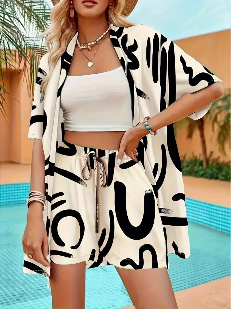 Sommerliches Floral-Top & Shorts Set für Damen | Fannie