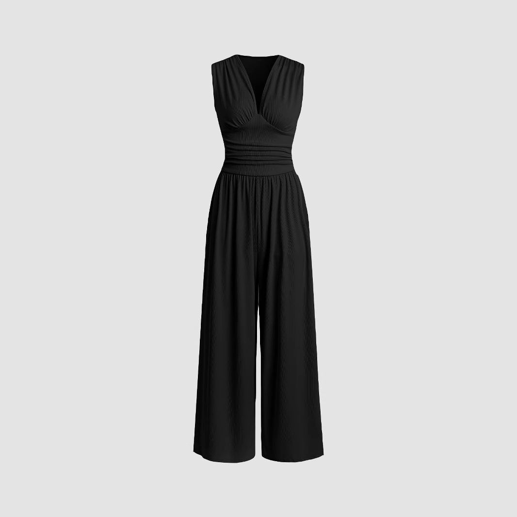 Eleganter Jumpsuit mit Raffung für Damen | Selvina