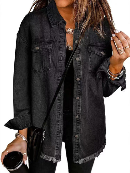 Lässige Jeansjacke Silhouette für Männer | Elmara -1
