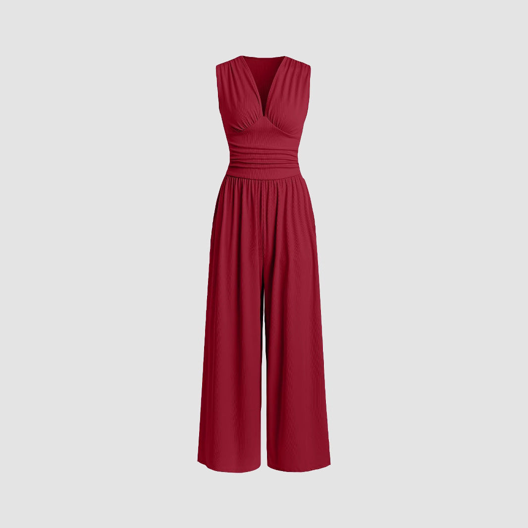 Eleganter Jumpsuit mit Raffung für Damen | Selvina