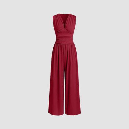 Eleganter Jumpsuit mit Raffung für Damen | Selvina